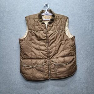 VINTAGE Pioneer Wear Men Vest L Brown Western Gorpcore Outdoor 80s USA